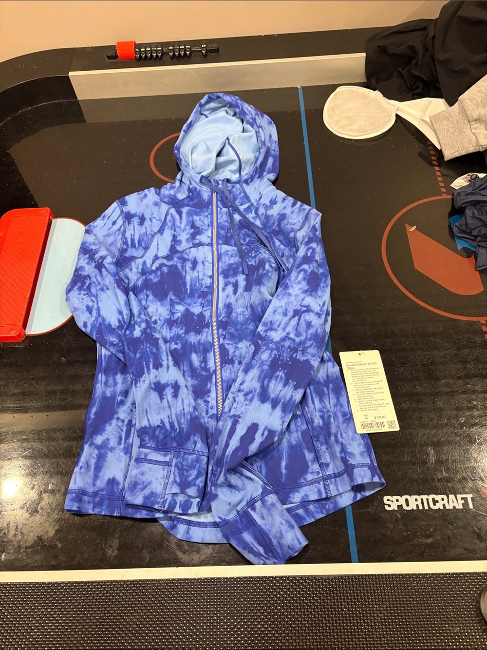 lululemon athletica Blue Tie-Dye Full-Zip Hoodie